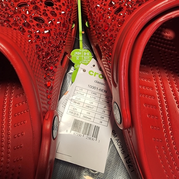 Red Bling Diamond Rhinestone Crocs - Picture 6 of 7